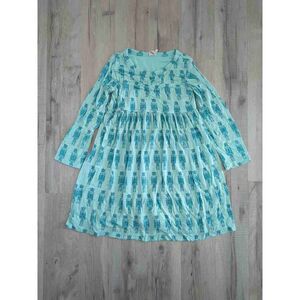 Kate Quinn Teal Nutcracker Print Bamboo Christmas Dress, 3T (K7)